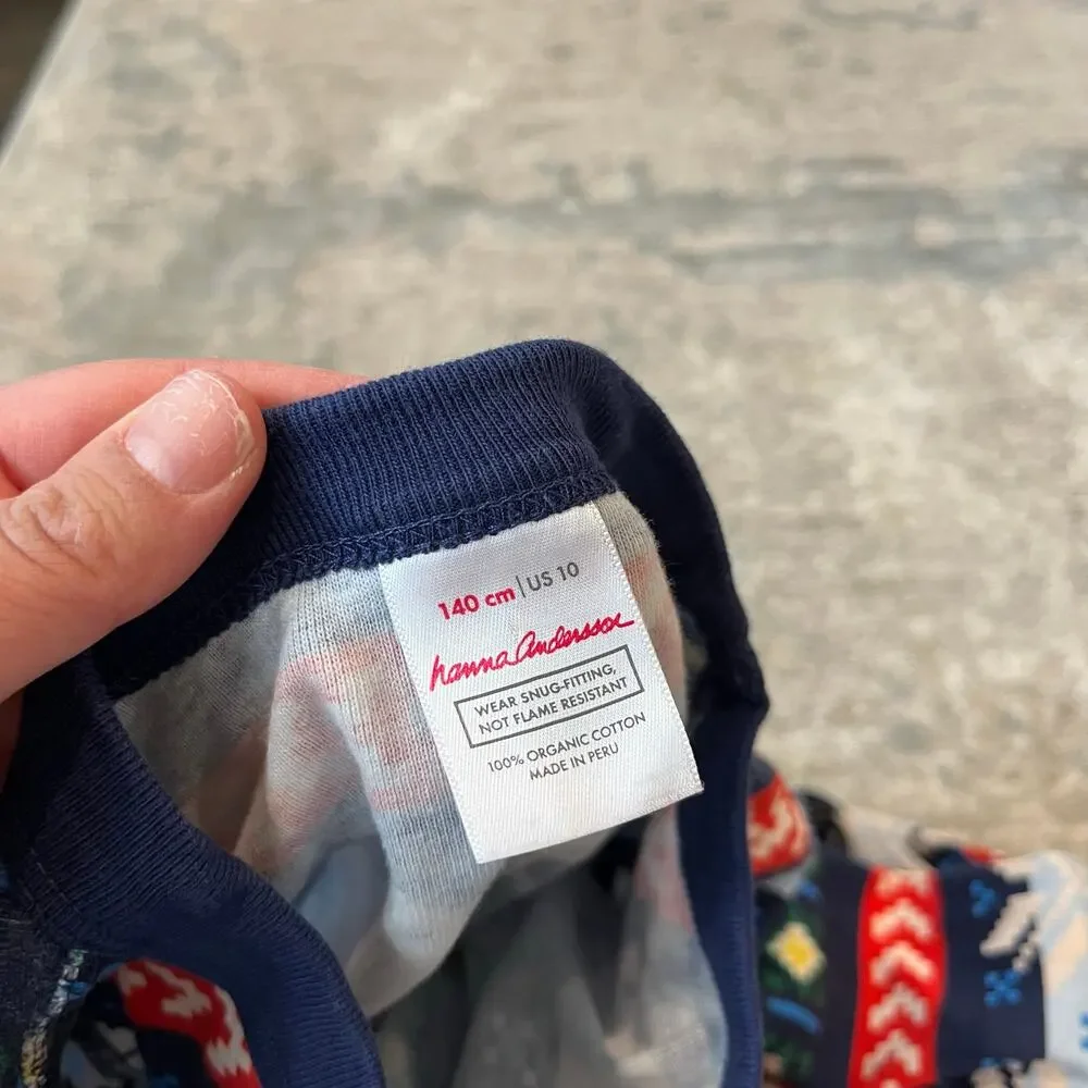 Hanna Andersson Scandi Snowflake Fair Isle Pajamas 140 cm 10